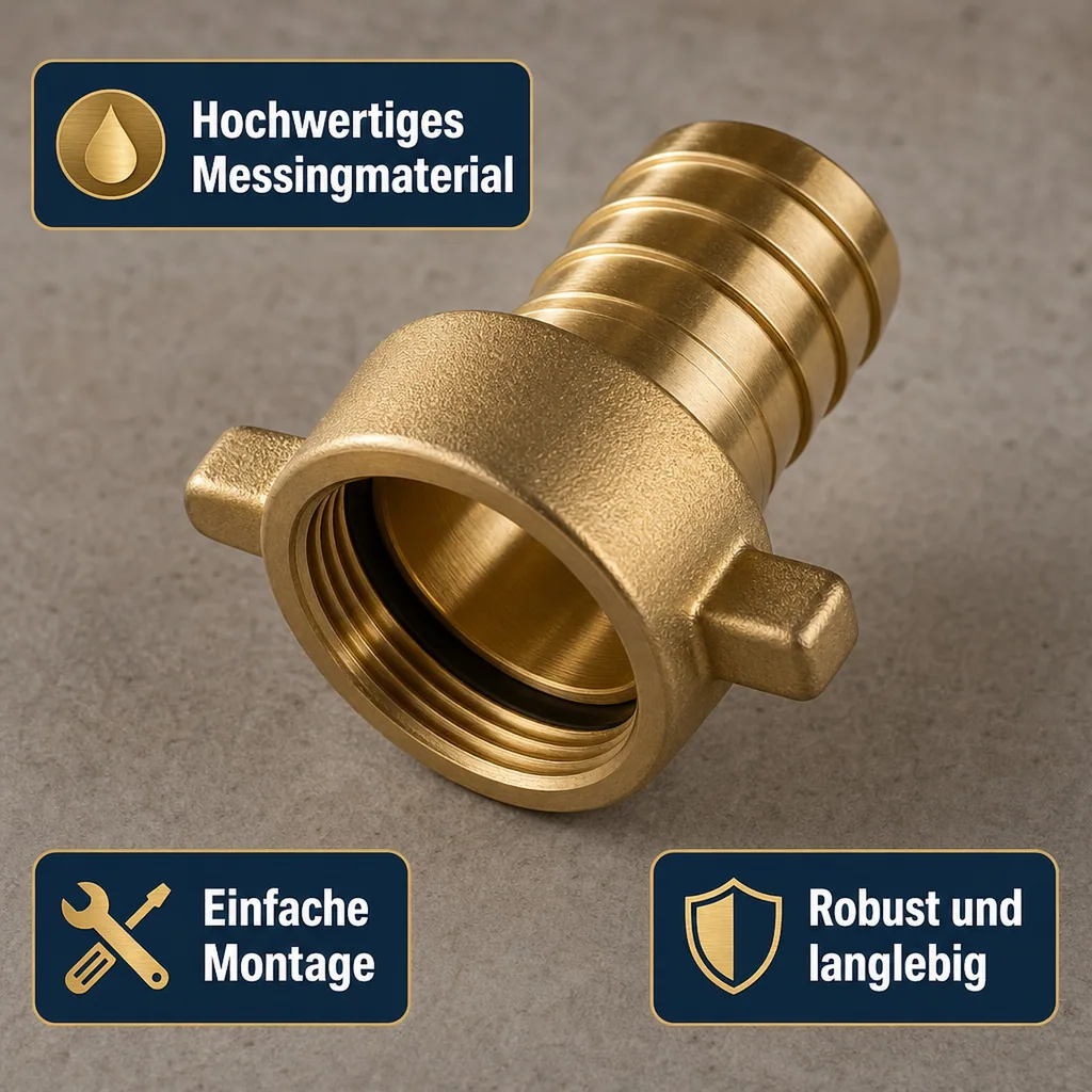2/3 Schlauchverschraubung Messing 2" IG - 50 mm