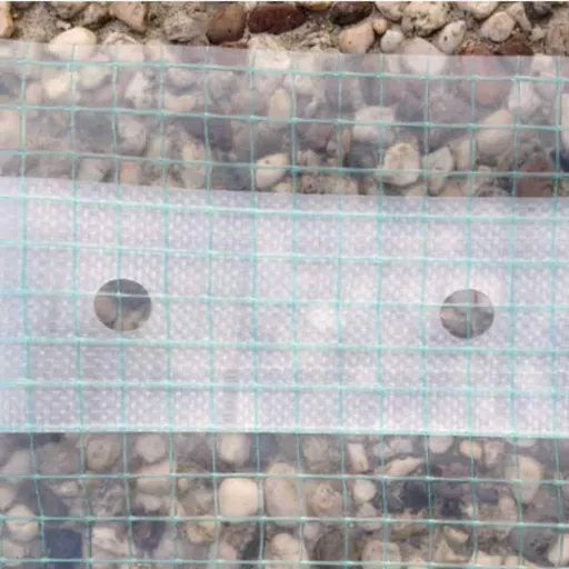 Gitterfolie 2x8 Meter, Gewächshausfolie mit Nagelrand
