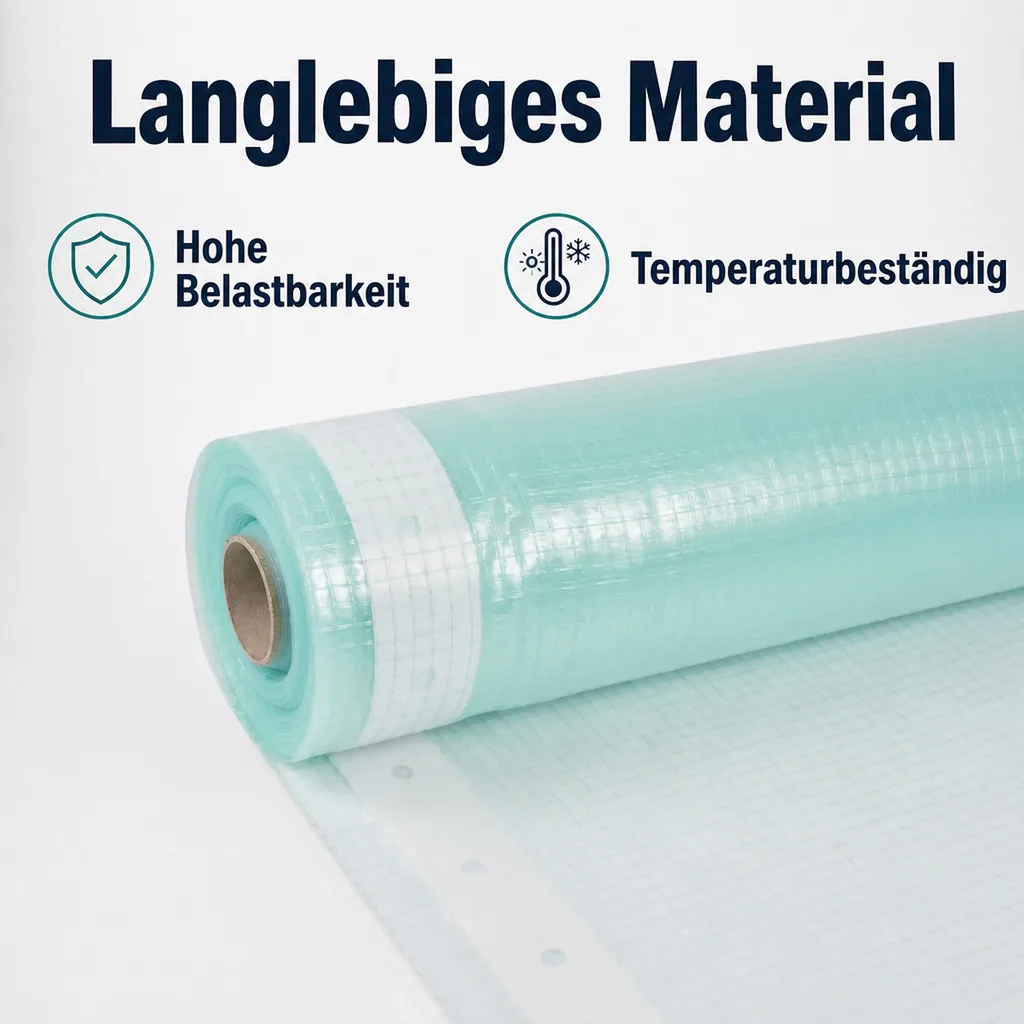 Gitterfolie, Gewächshausfolie, Gartenfolie, 2 Breite x 10 Meter, Nagelrand