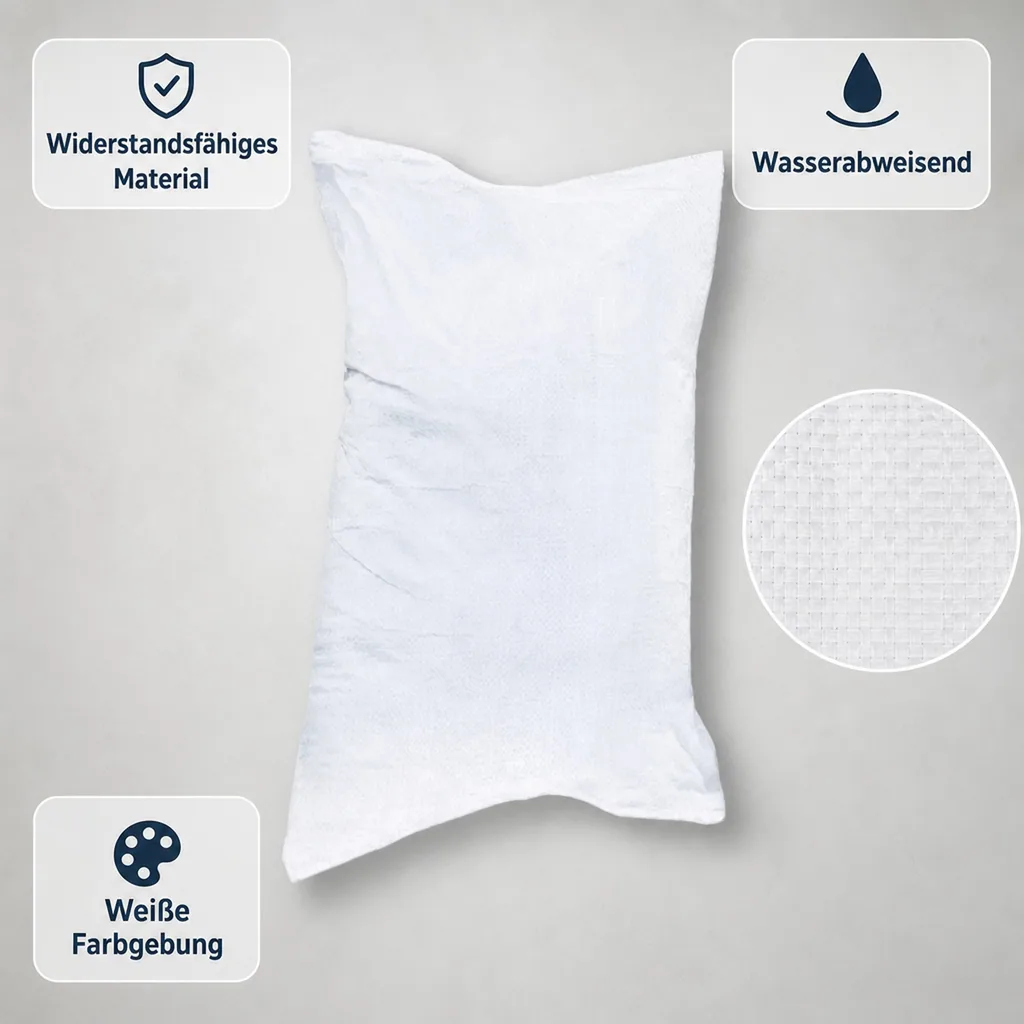 Gewebesack, PP 65x135cm, weiß, Schuttsack, Bauschuttsack