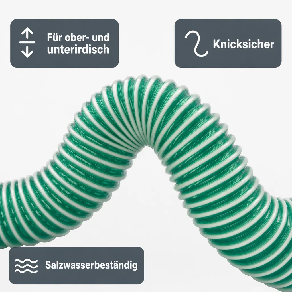 Druckschlauch 25mm, Saug- und Druckschlauch, 9 Meter, Pool, Teich, Industrie