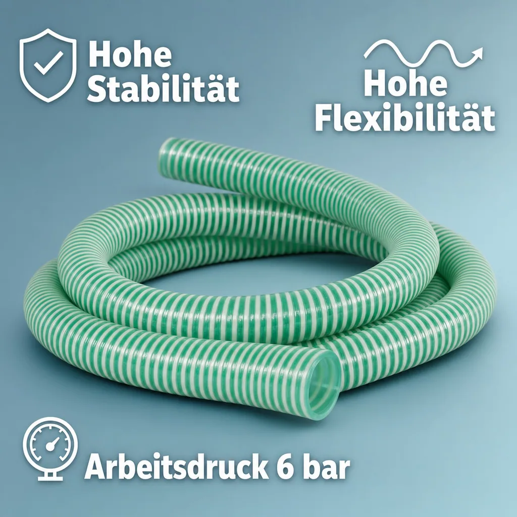 Druckschlauch 25mm, Saug- und Druckschlauch, 9 Meter, Pool, Teich, Industrie