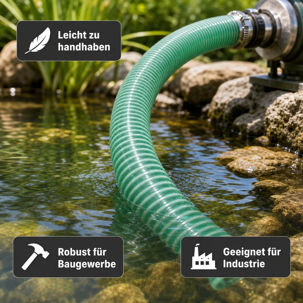 Saug Druckschlauch 25mm, 20m, Poolschlauch, Teich, Landwirtschaft