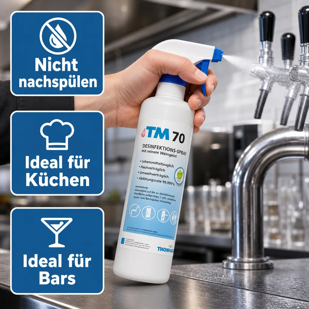 Desinfektionsmittel, Desinfektionsspray - TM 70, 250 ml Sprühflasche
