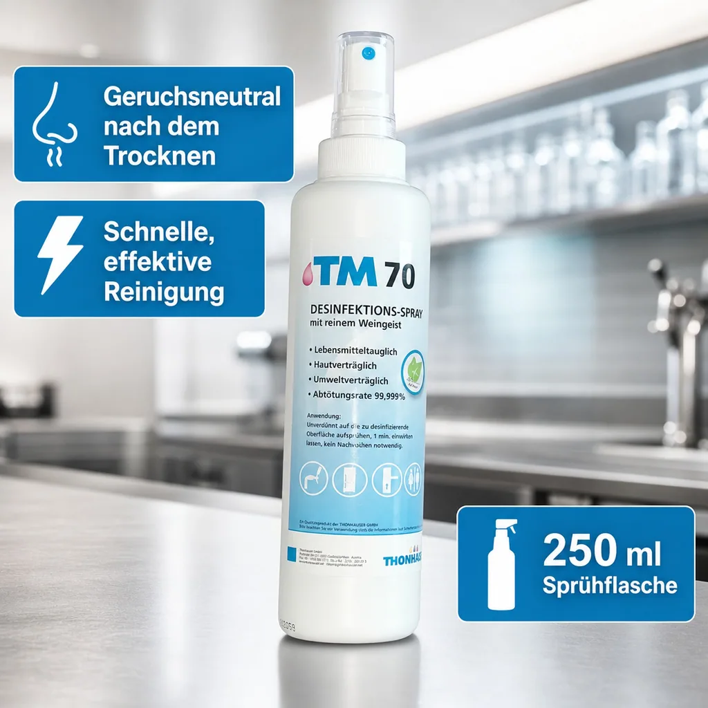 Desinfektionsmittel, Desinfektionsspray - TM 70, 250 ml Sprühflasche