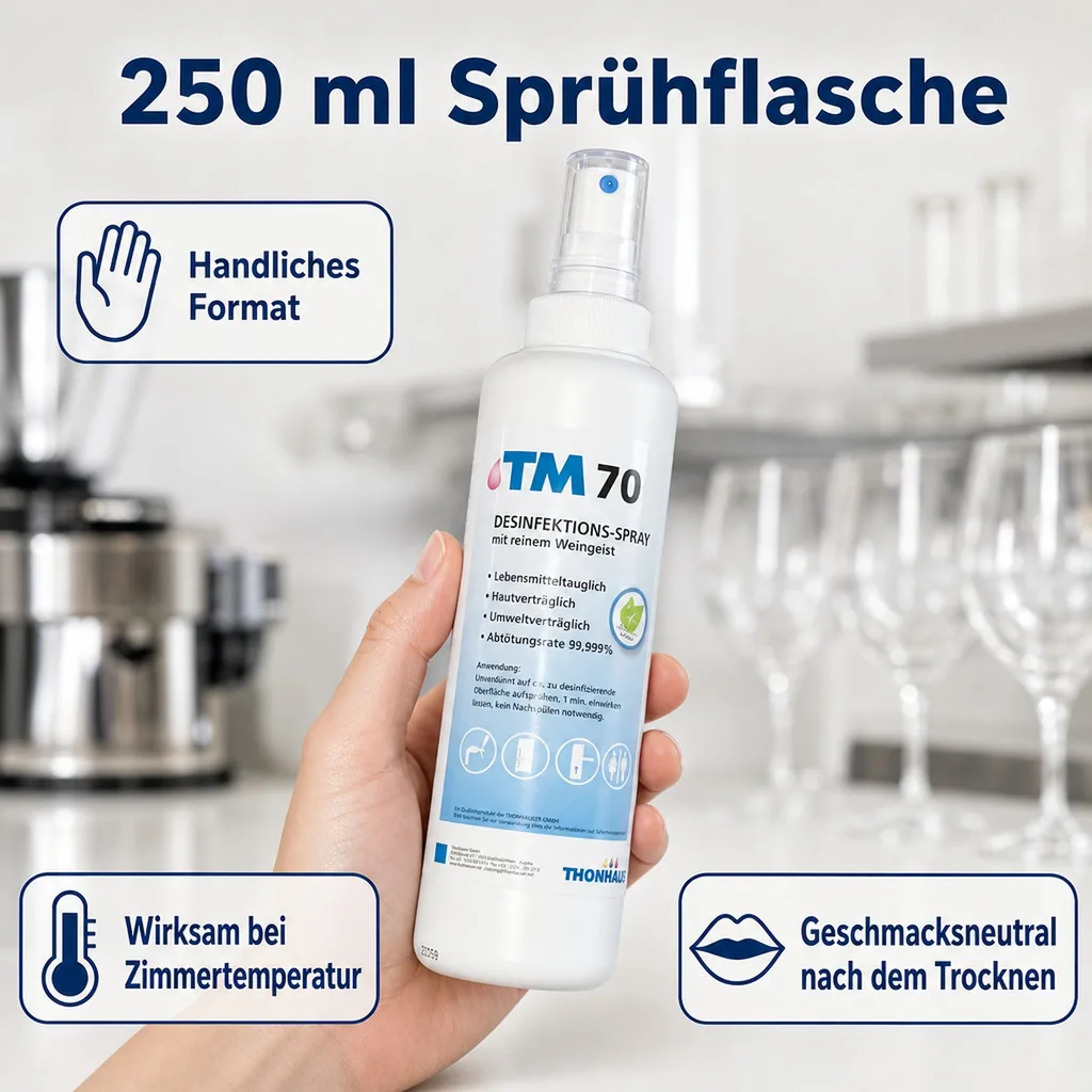 Desinfektionsmittel, Desinfektionsspray - TM 70, 250 ml Sprühflasche