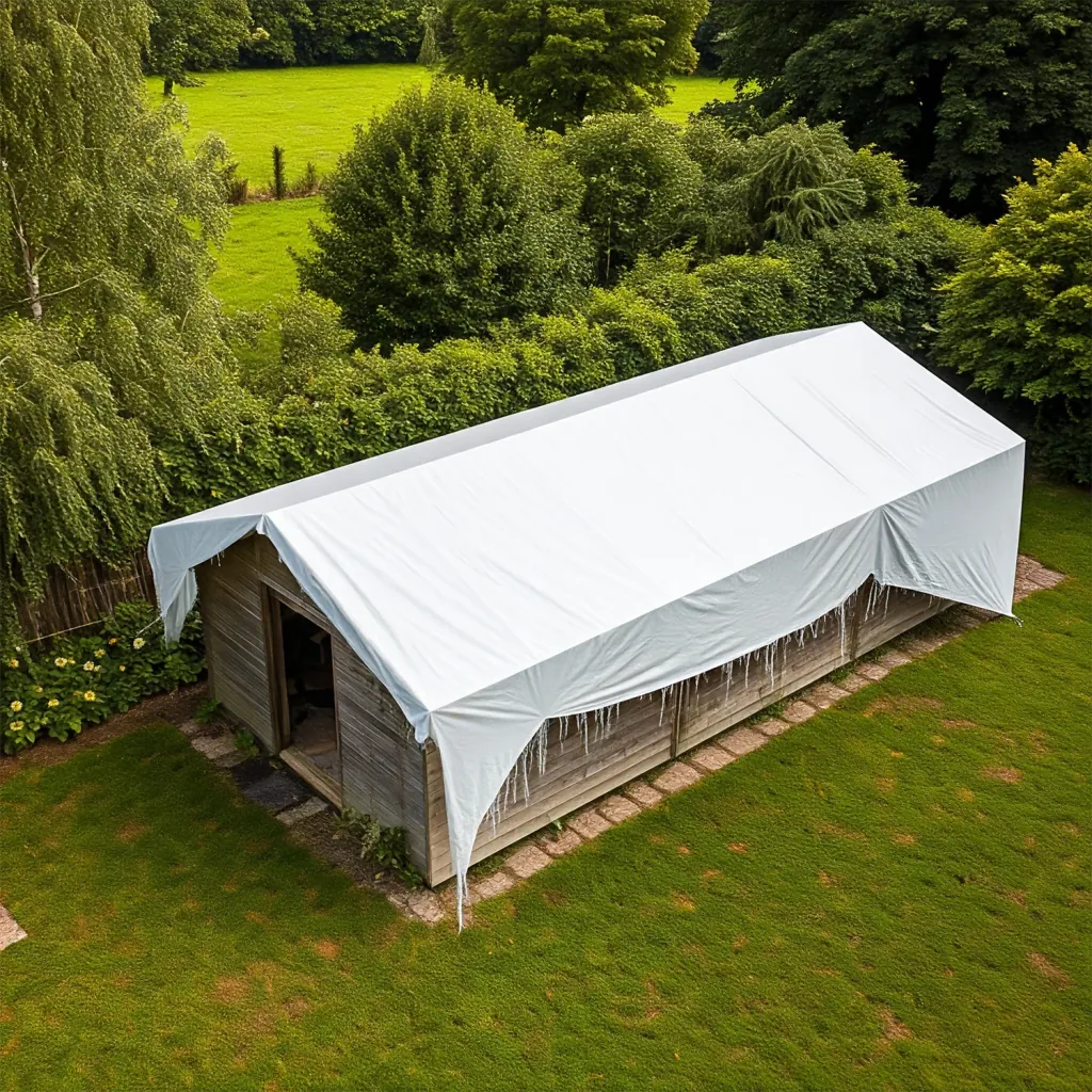 Abdeckplane 650g/m², 5x7m (35m²), grün, wasserdicht, reißfest