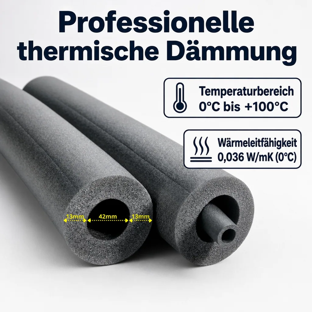 CLIMAFLEX® 2m Isolierschlauch Ø 42 mm x 13 mm Dämmung