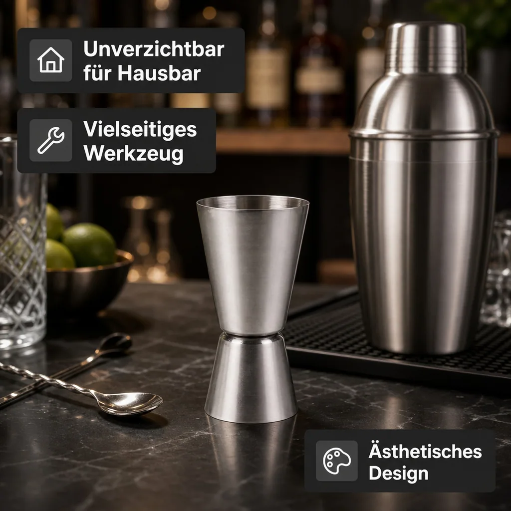 Jigger, Cocktail Messbecher - Edelstahl 30/50 ml