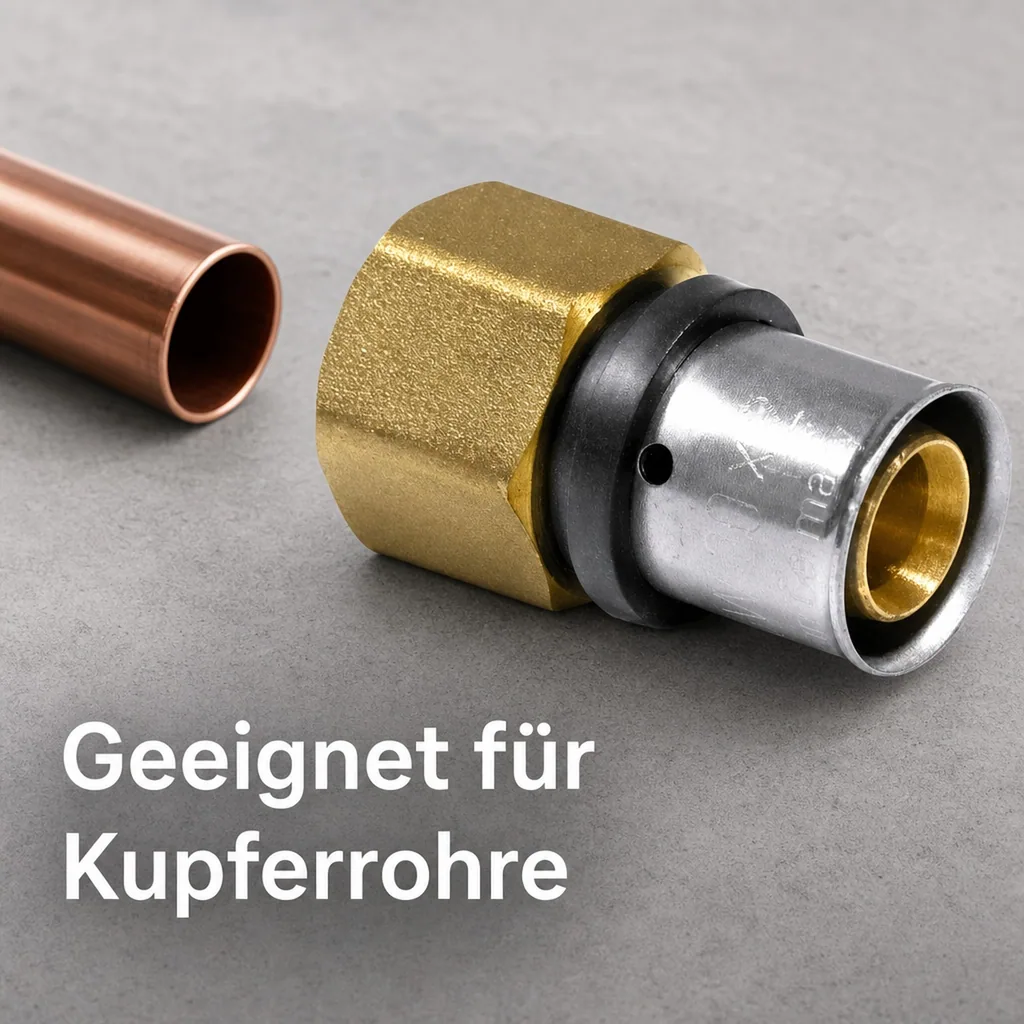 Pressfitting Kupplung, 26 x 3, 1" IG, DVGW zertifiziert
