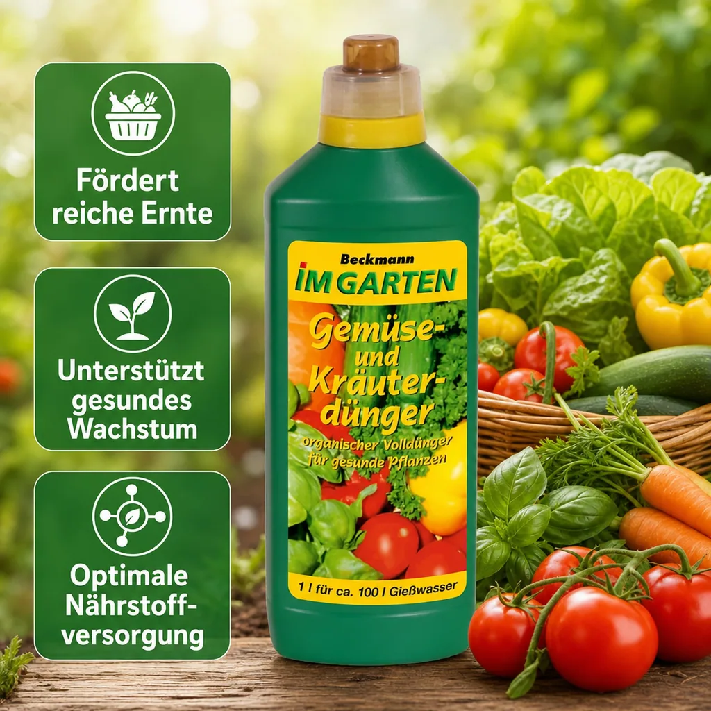 Gemüsedünger, 1 Liter Kräuterdünger, Flüssigdünger, Organischer Dünger