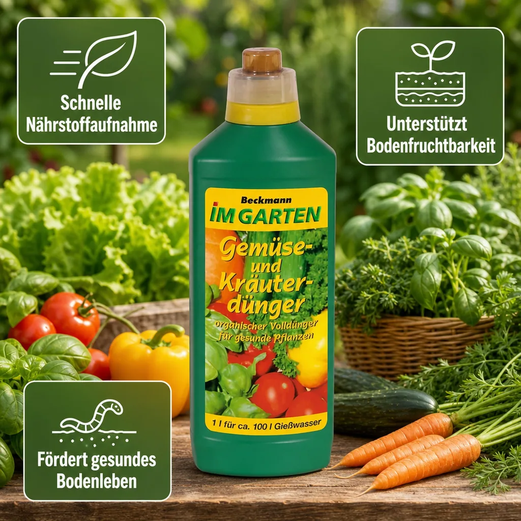 Gemüsedünger, 1 Liter Kräuterdünger, Flüssigdünger, Organischer Dünger