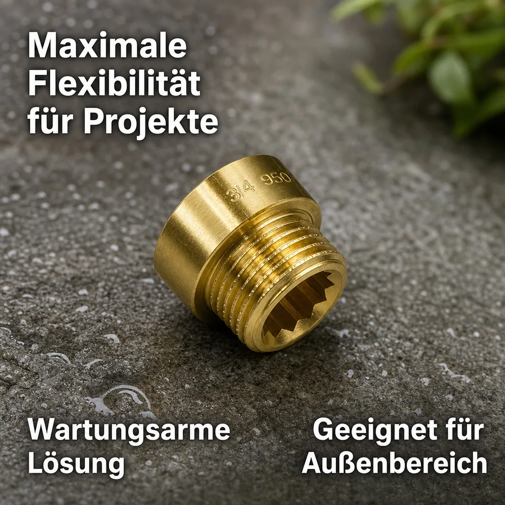 Hahnverlängerung Messing, Gewindefitting, 3/4 Zoll AG x 3/4 Zoll IG 10 mm