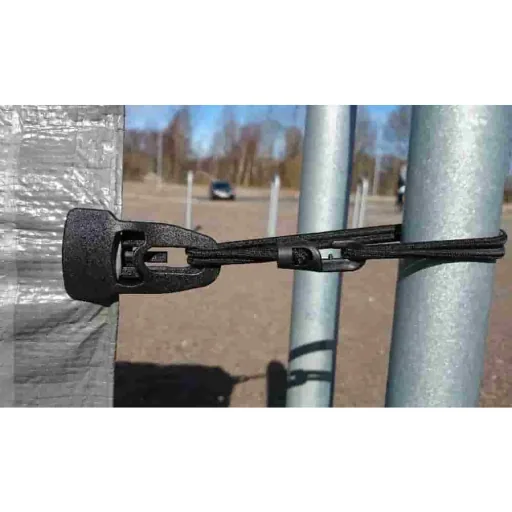 Befestigungsclip, schwarz, für Folien, Planen, Stoffe, wiederverwendbar