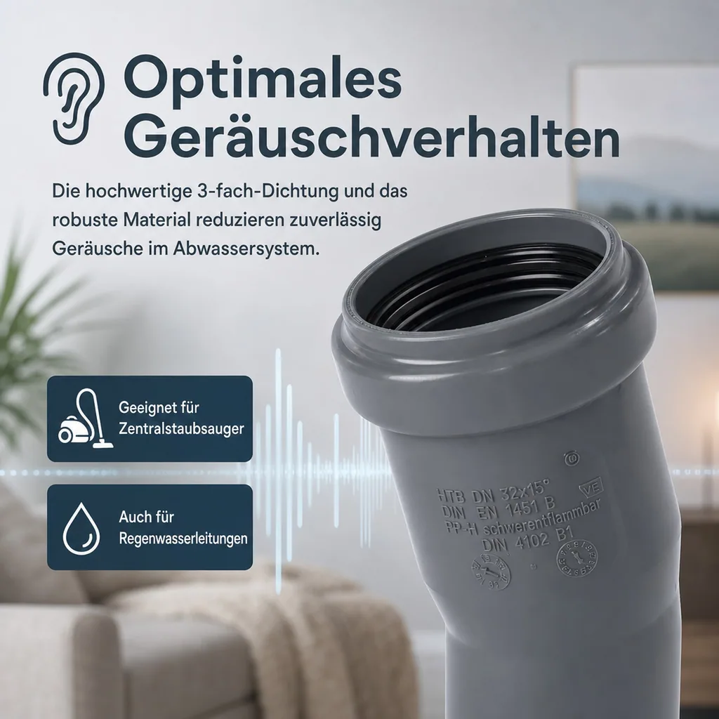 HT Bogen 50, HTsafeB, DN/OD 50, 15 Grad