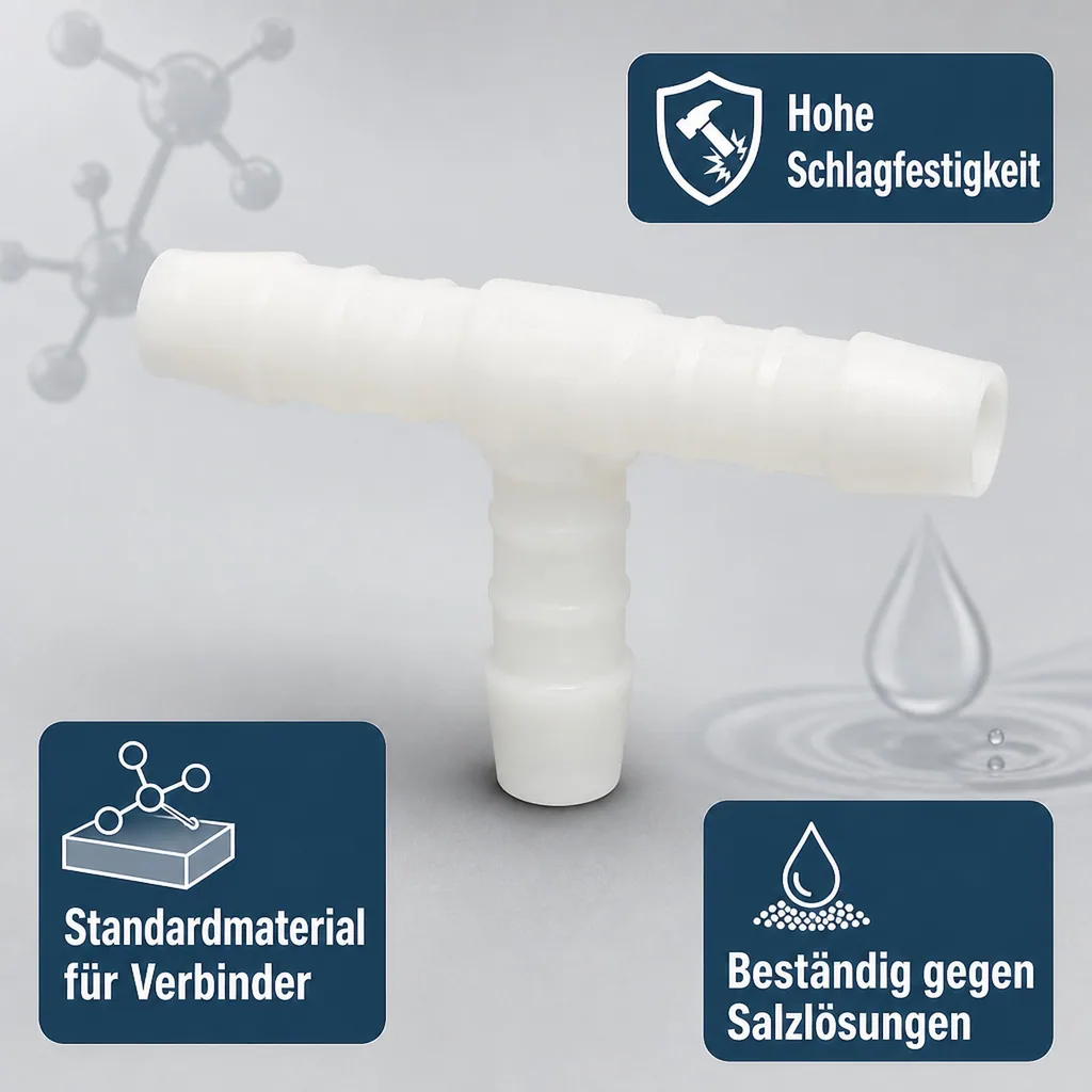 Schlauchverbinder Kunststoff T-Stück 6 mm