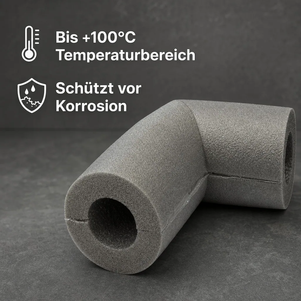 Rohrisolierung 22mm, Heizungsrohr Isolierung, PE, 13mm Dämmung