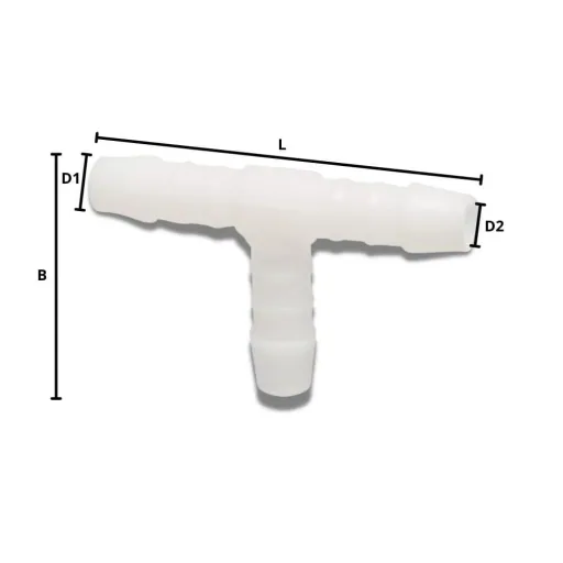 Schlauchverbinder 15mm, Kunststoff T-Stück