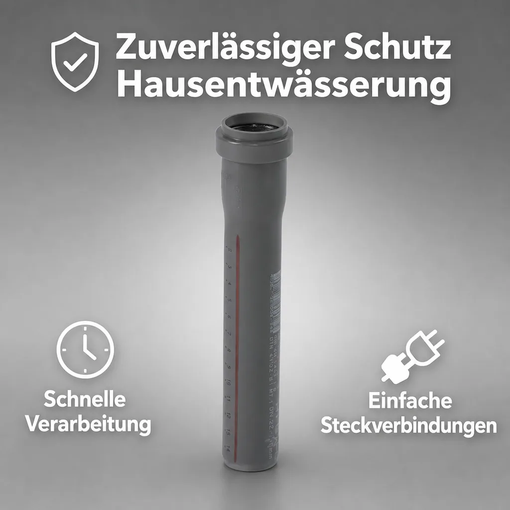 HT Rohr 110 mm, Abwasserrohr, Hausentwässerung