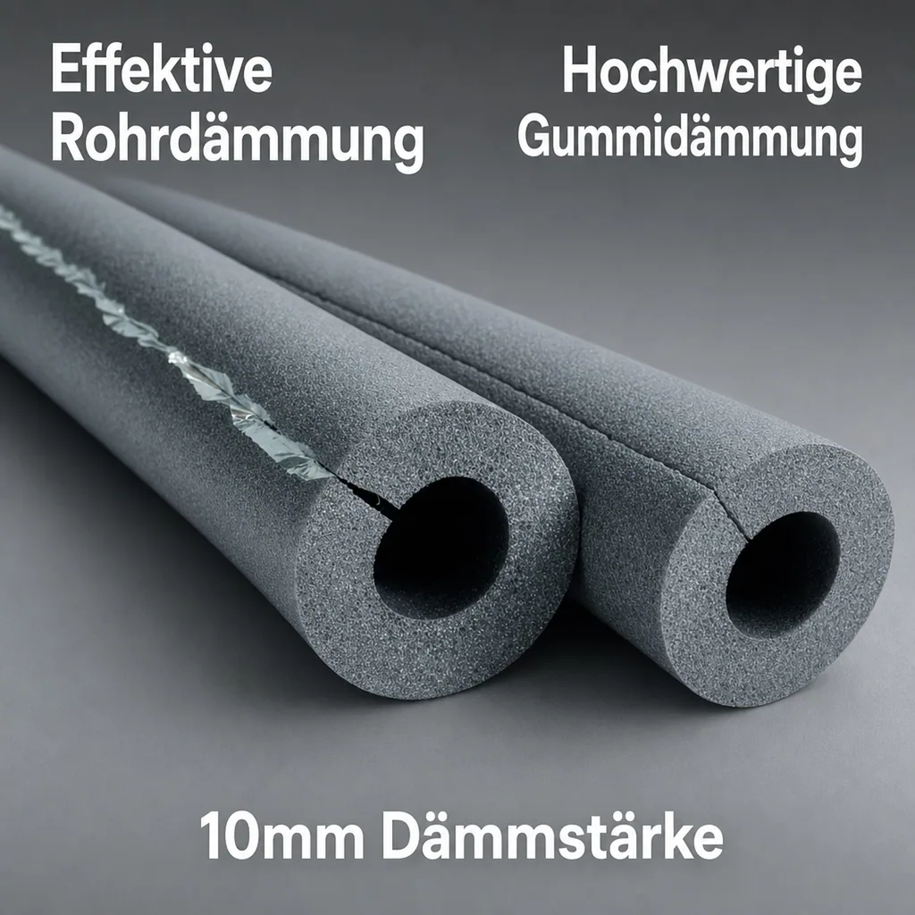 Gummidämmung, 10mm Dämmung, Rohrdämmung, 28mm x 10mm, endlose Rollen, 18m