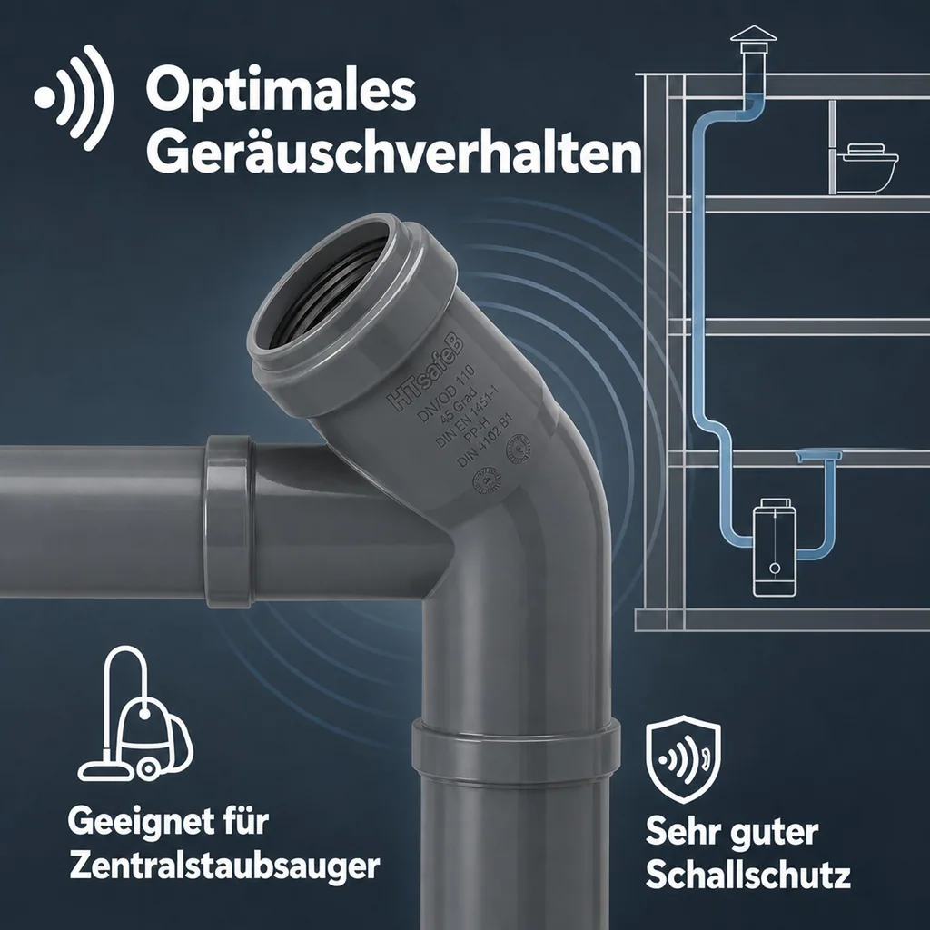 HTsafeB Bogen DN/OD 110    45 Grad