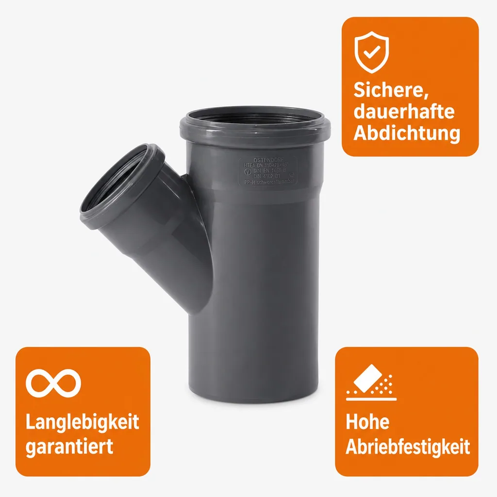 HT Abzweig 110/75, 45 Grad