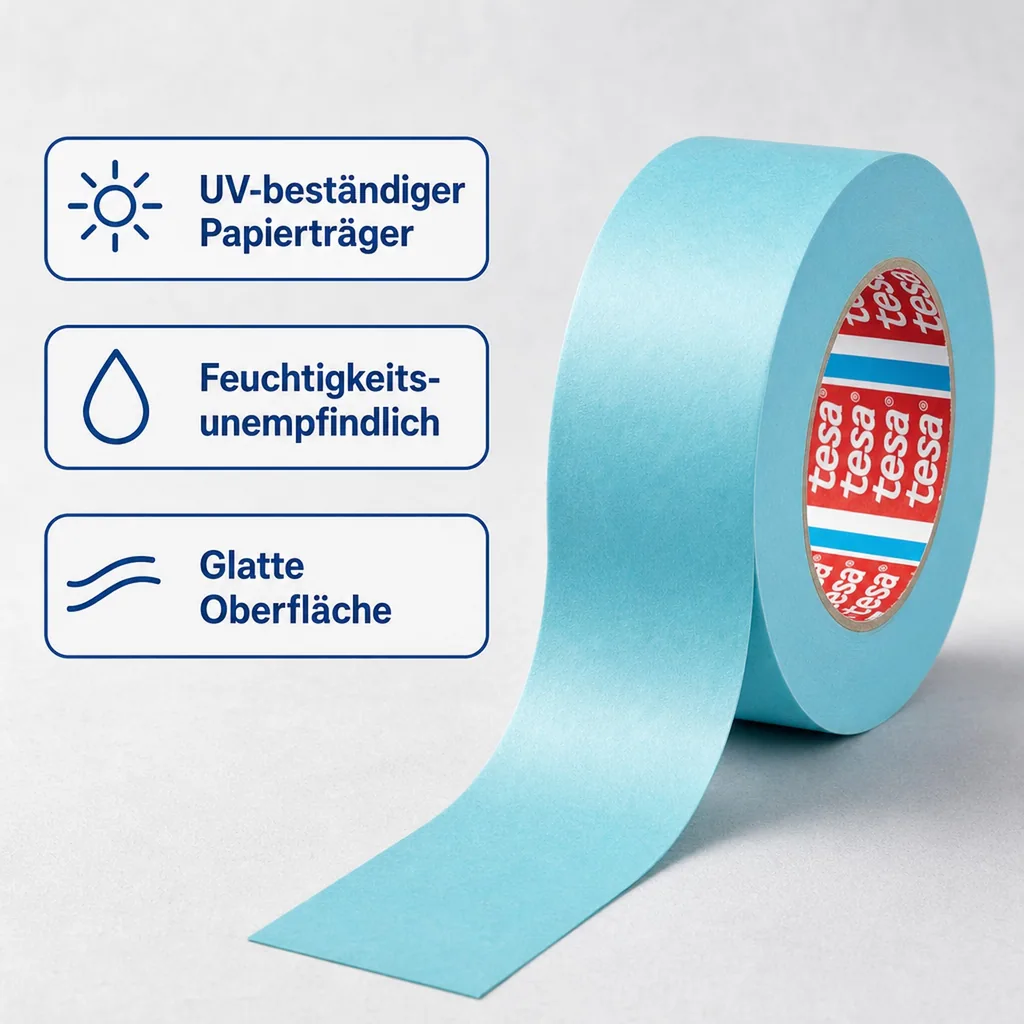 tesa tesakrepp 4438 UV Oberflächenschutzband 19 mm x 50 m (blau)
