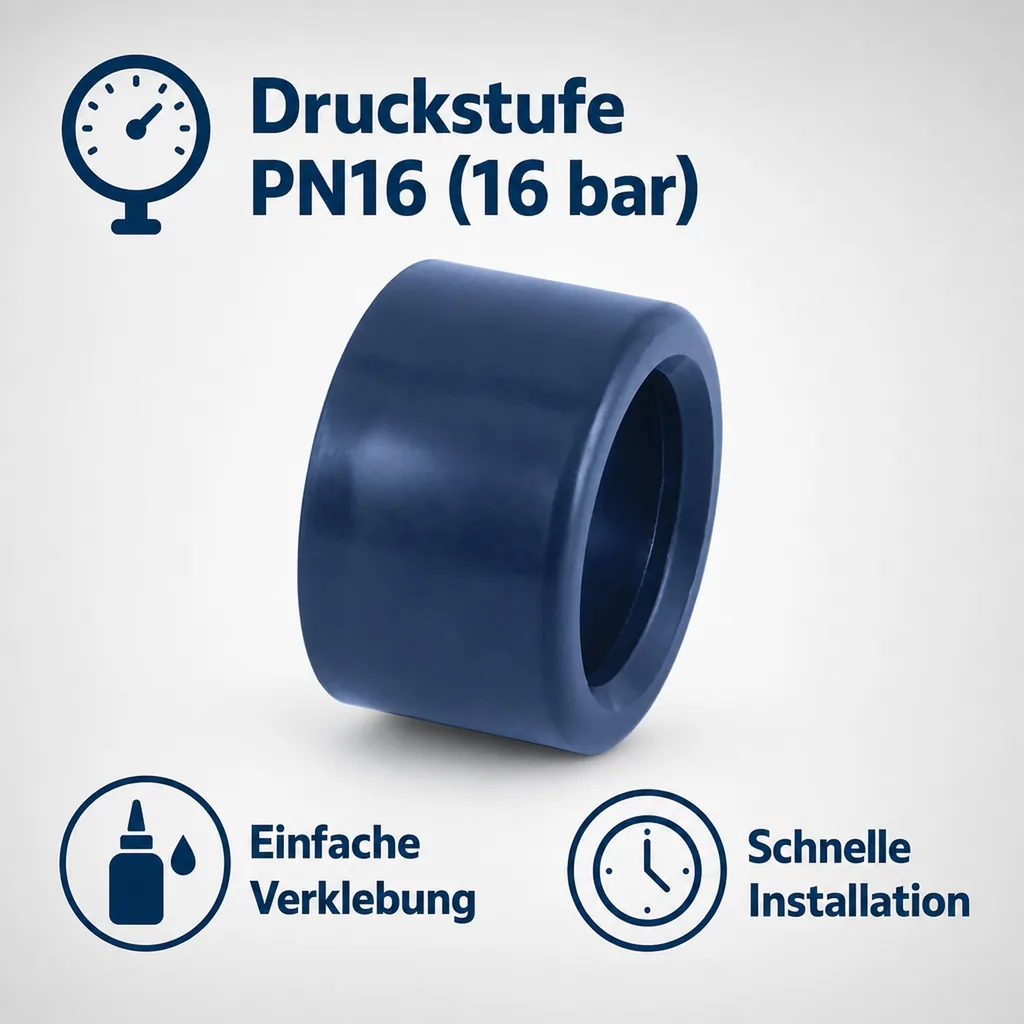 PVC Reduktion, 40x32 mm, kurz, PN16