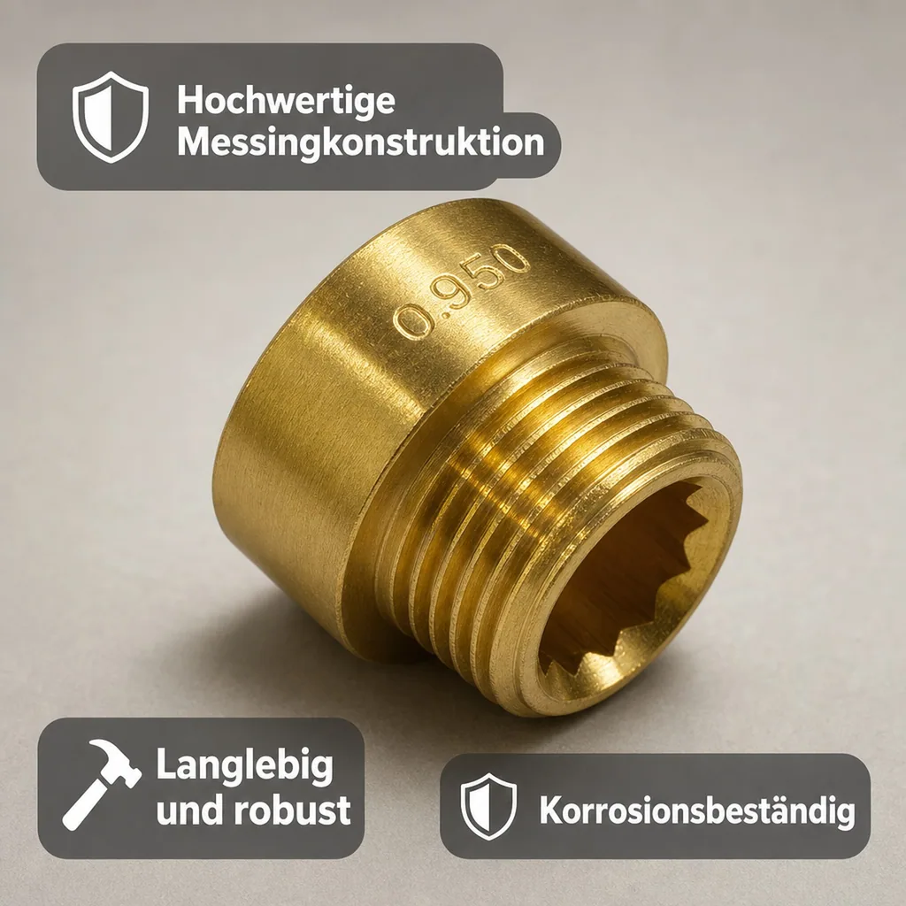 Hahnverlängerung Messing, Gewindefitting Messing 1/2 Zoll
