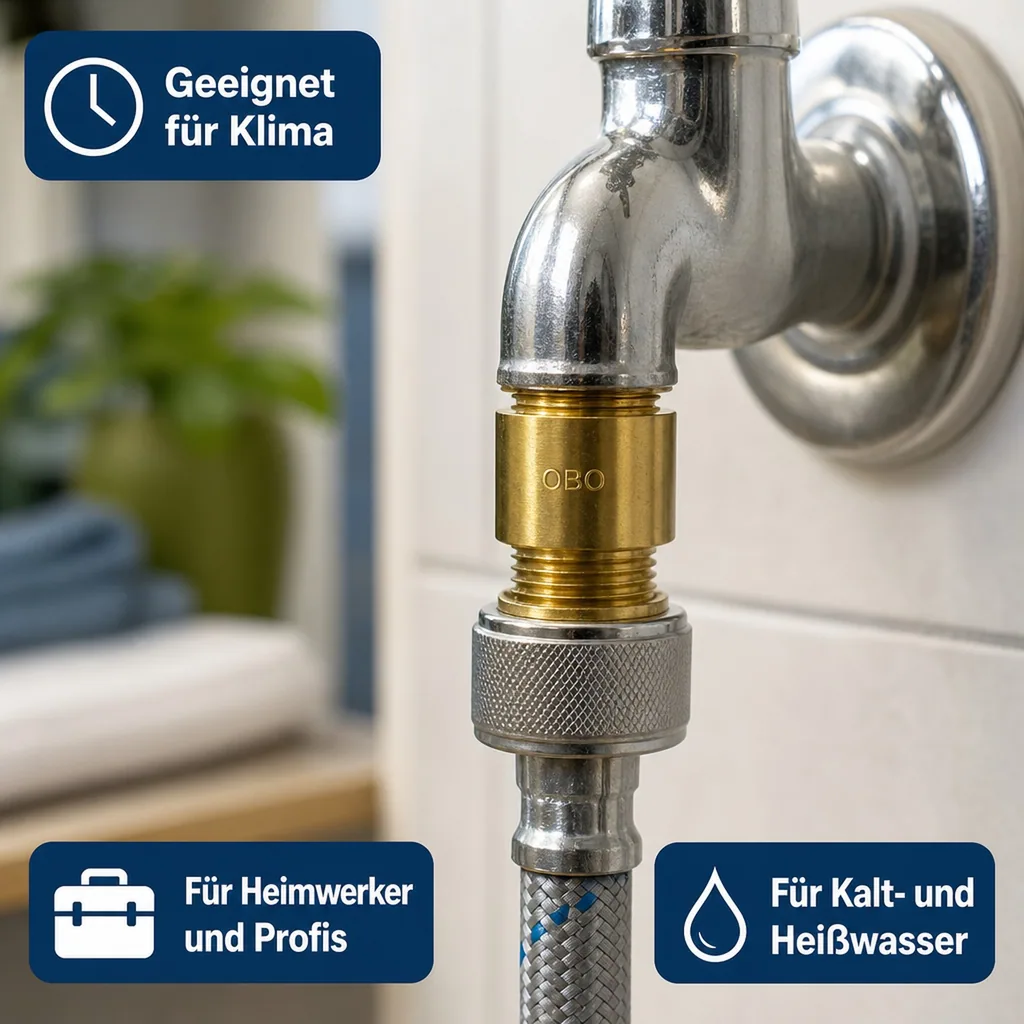 Hahnverlängerung, Messing Gewindefitting 1/2 Zoll, 30mm
