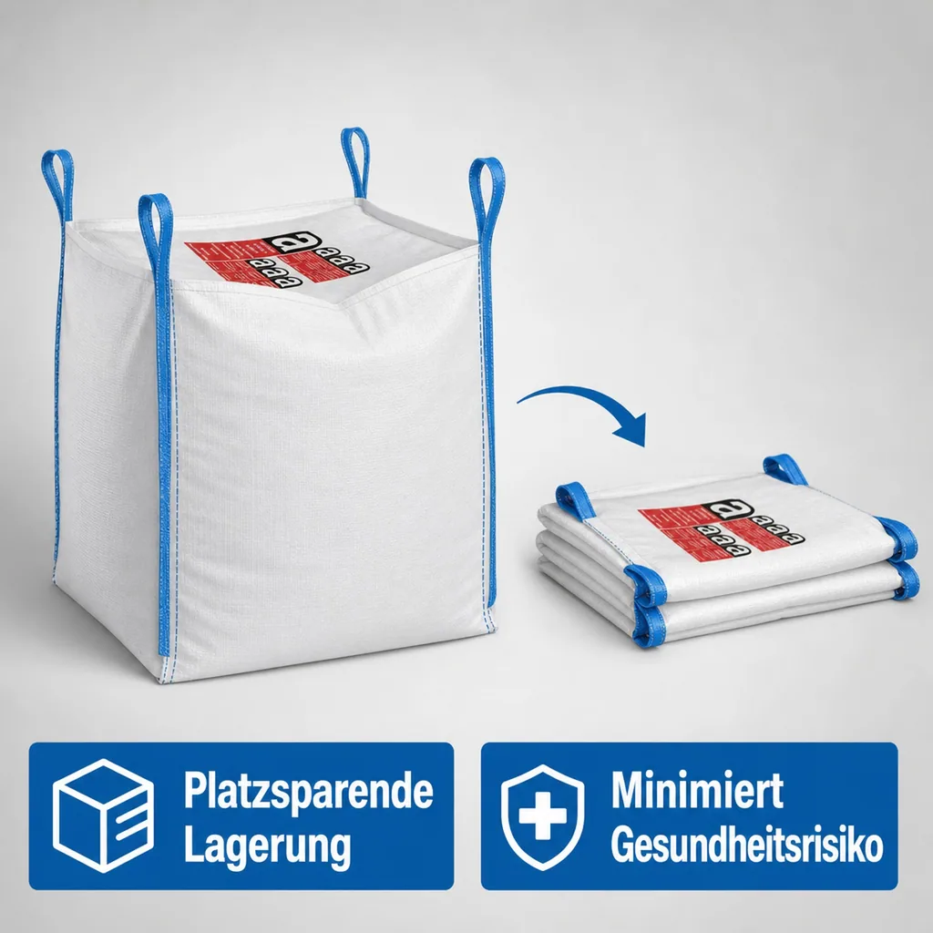 Asbest Platten Big Bag, 320x125x30cm, 1500kg Tragkraft, Asbestentsorgung