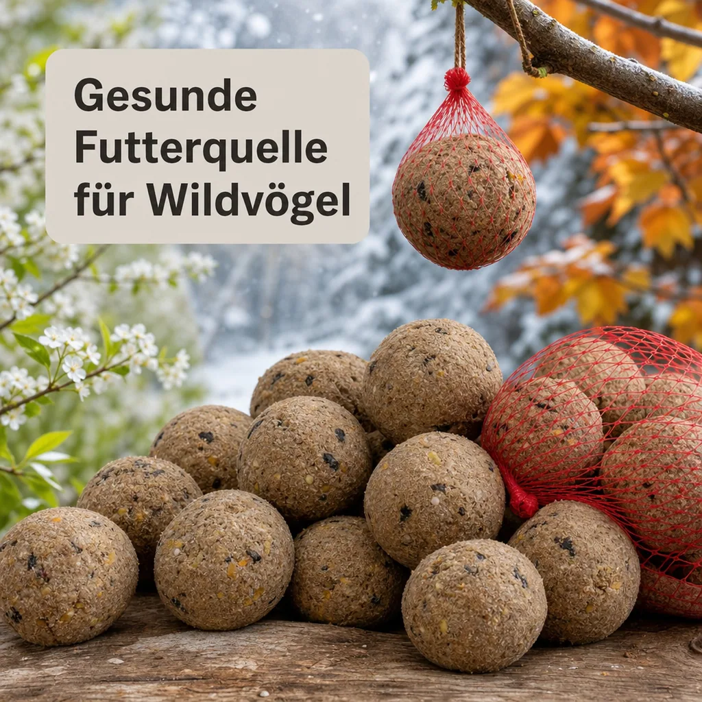 Meisenknödel mit Insekten, 100 Stück, Vogelfutter, Fettfutter