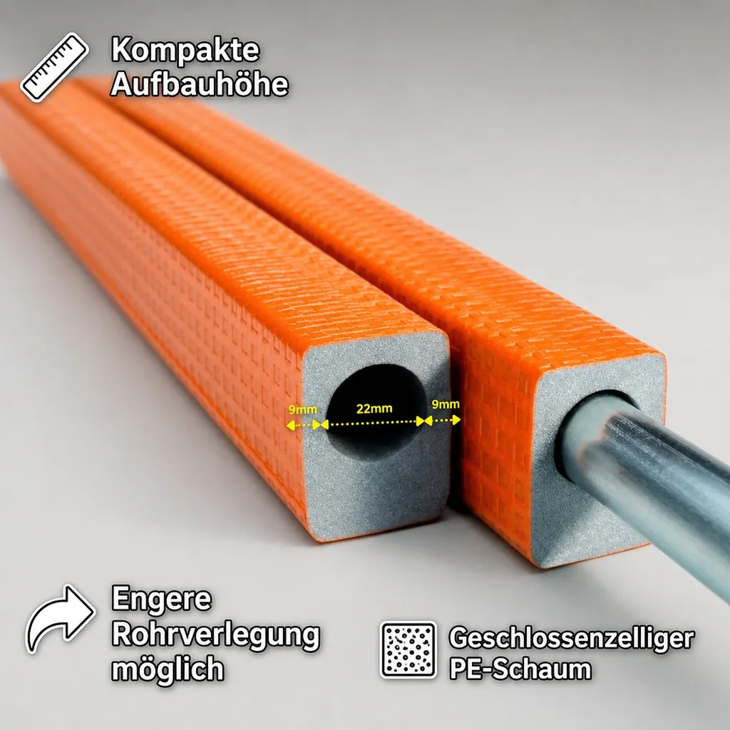 EXZENTROFLEX® Kompakt 2m Ø 22 mm 9 mm Dämmung