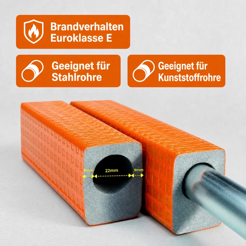 EXZENTROFLEX® Kompakt 2m Ø 22 mm 9 mm Dämmung