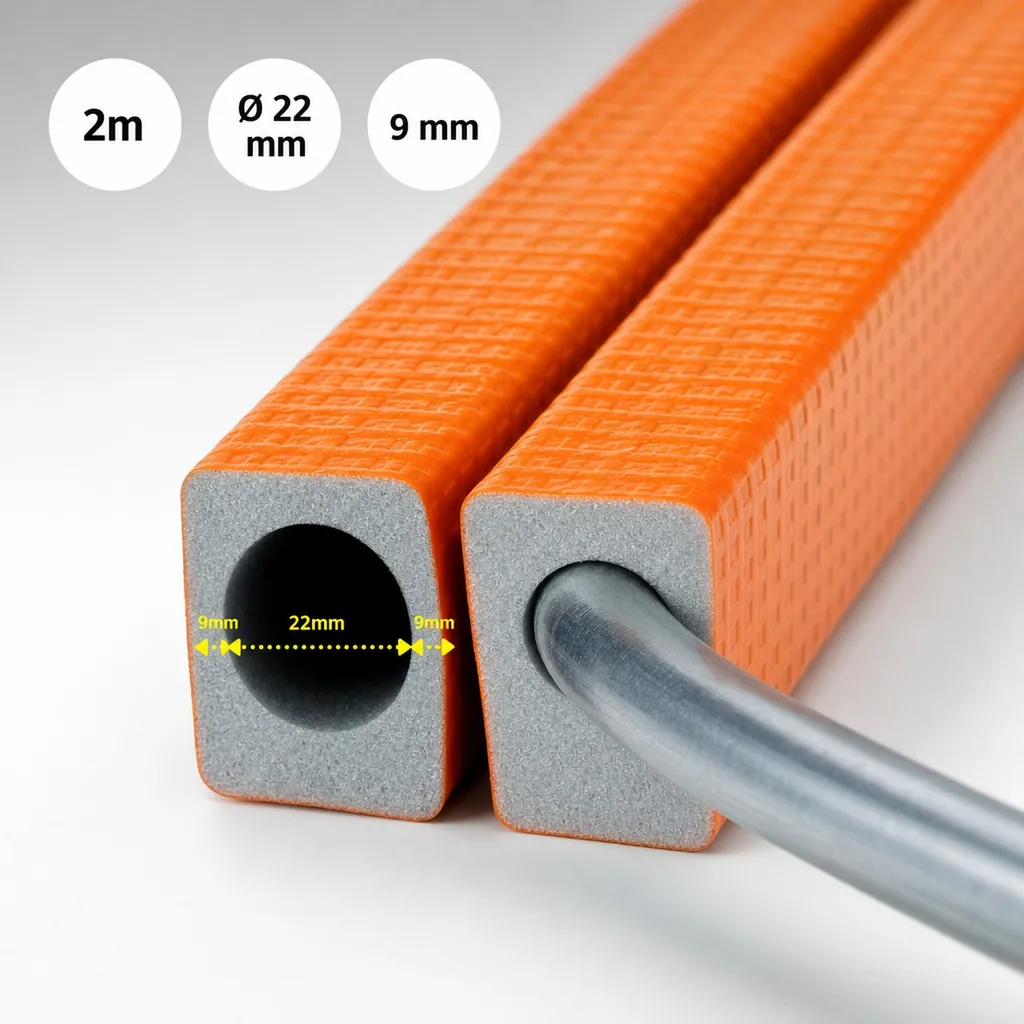 EXZENTROFLEX® Kompakt 2m Ø 22 mm 9 mm Dämmung
