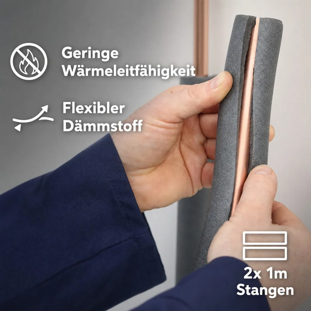 CLIMAFLEX® XT 2m Isolierschlauch Ø 18 mm x 13 mm Dämmung selbstklebend 50% GEG