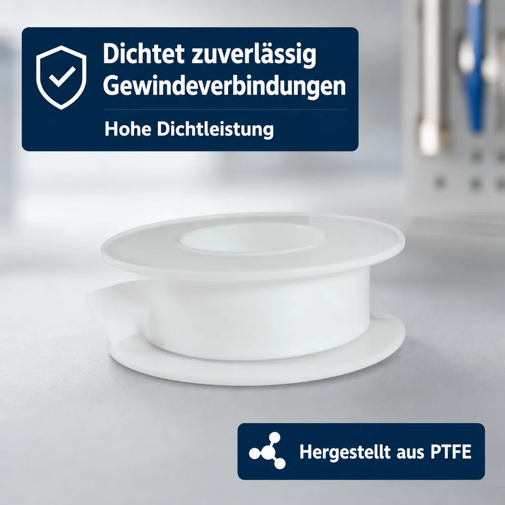Teflonband 1/2"  x 10m PTFE 0,1 mm stark