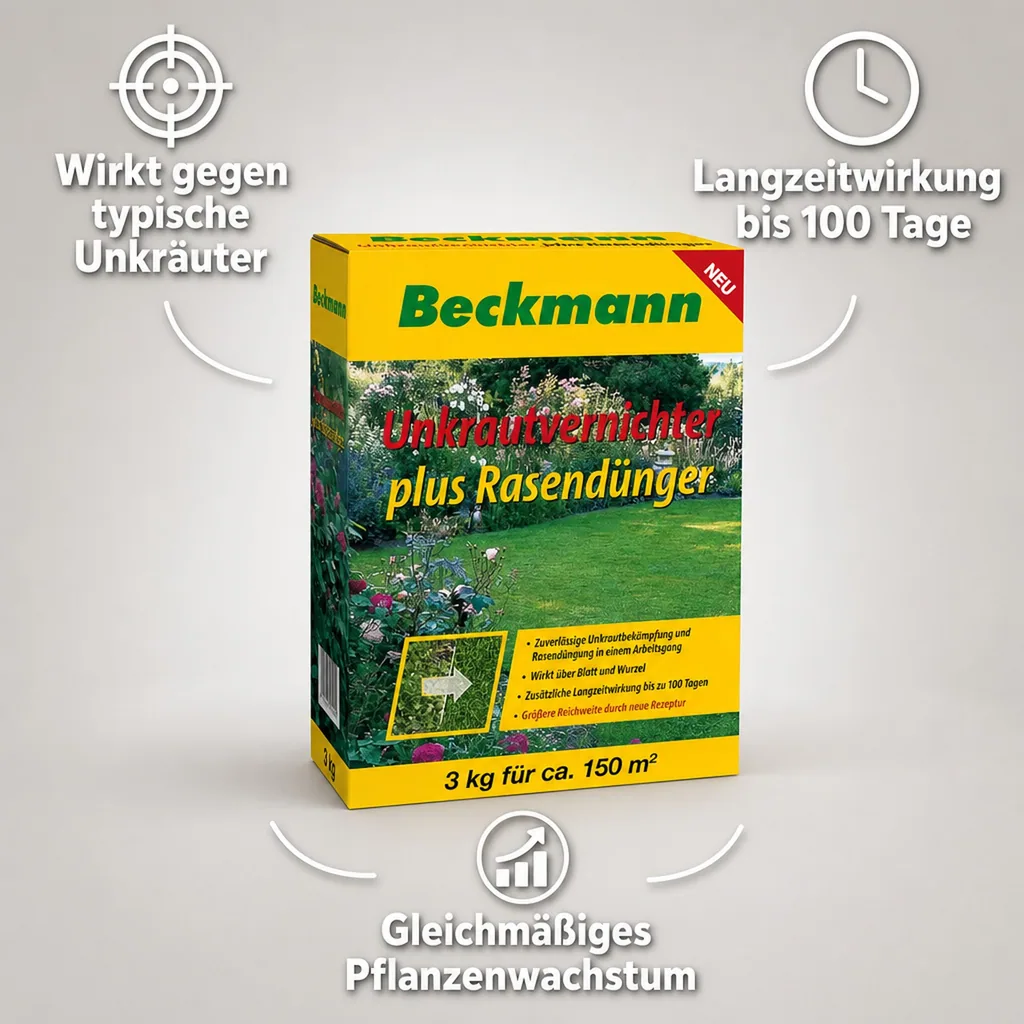 3 kg Rasendünger mit Unkrautvernichter + Langzeitwirkung f. ca 150m²