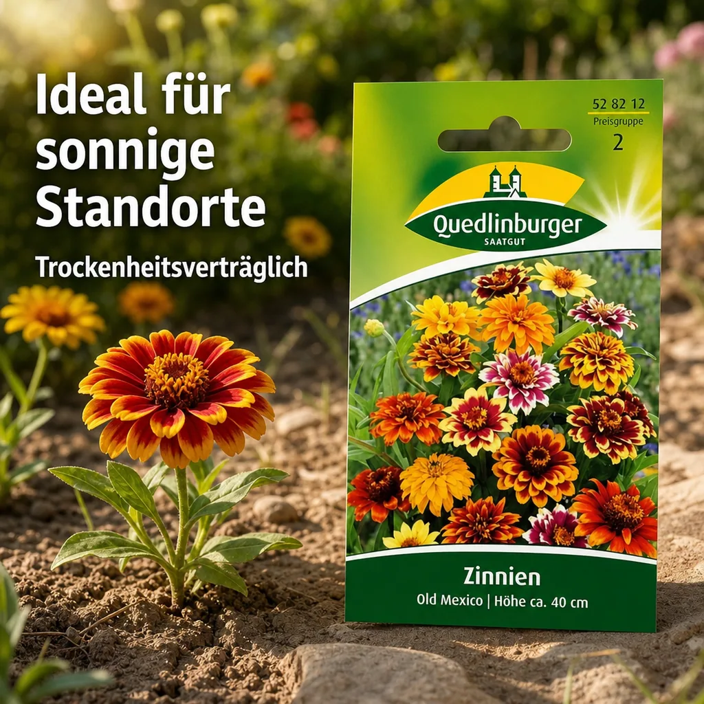 Zinnien Samen, Old Mexico, Sommerblumen Mischung