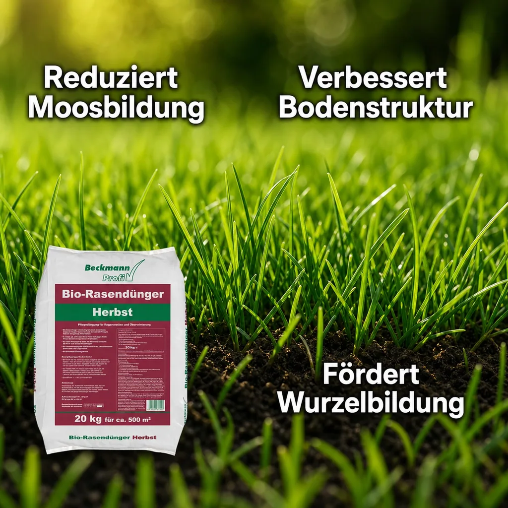 Rasendünger Herbst Bio 20kg, organisch, 500m²
