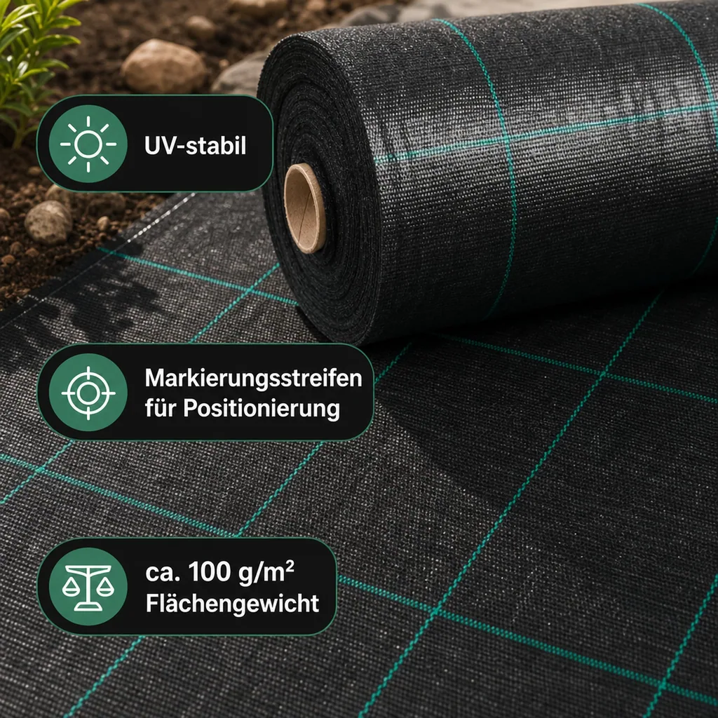 Bodengewebe Abdeckvlies 2 Meter x 100 Meter