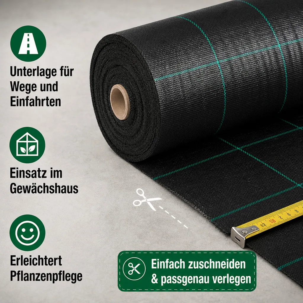 Bodengewebe Abdeckvlies 2 Meter x 100 Meter