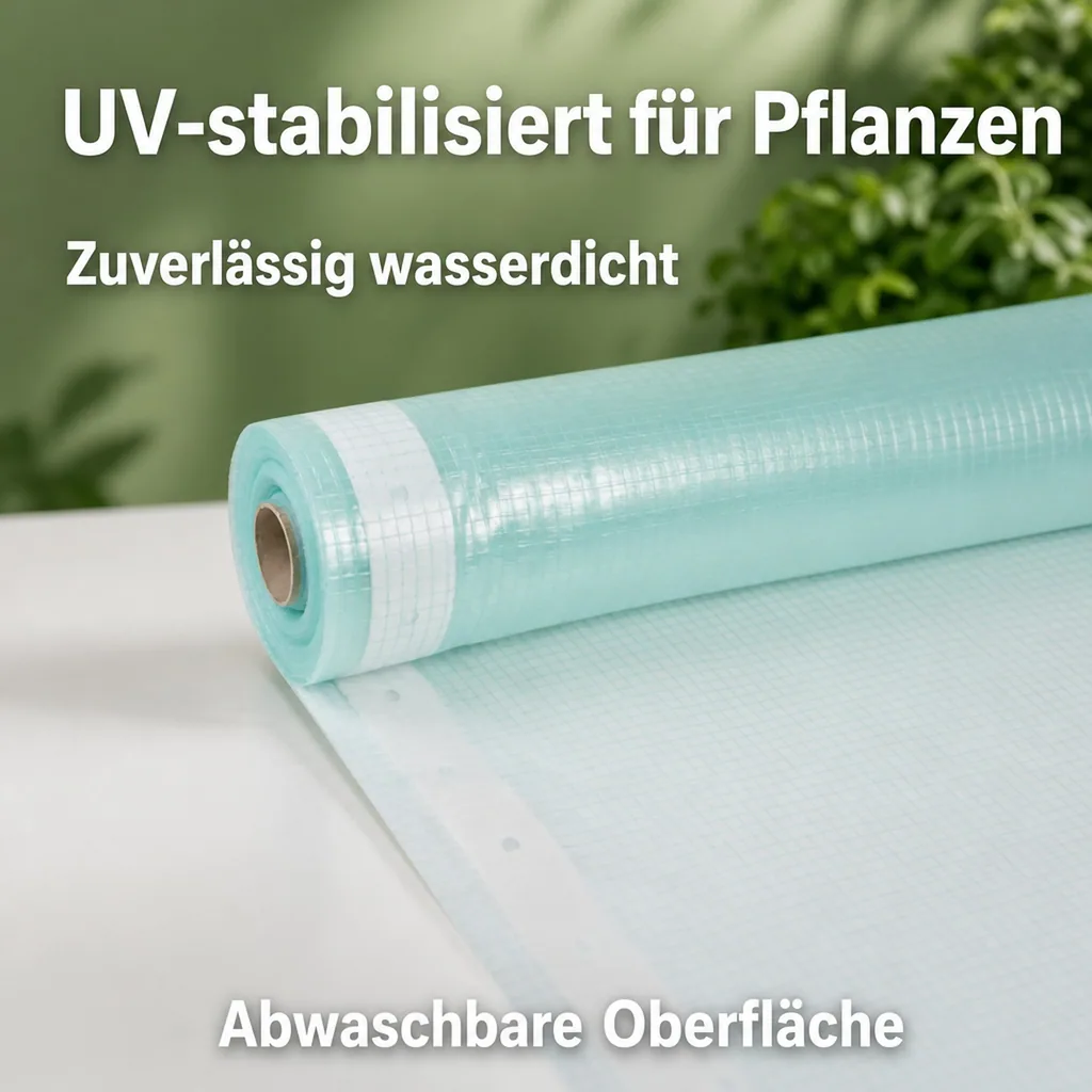 Gitterfolie, Gewächshausfolie, 1.5 Breite x 12 Meter, Nagelrand