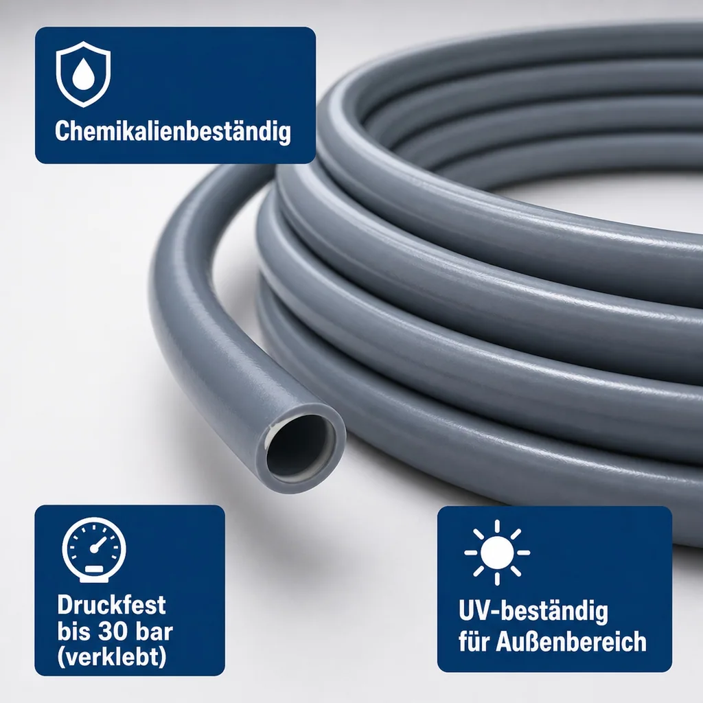 PVC Schlauch 40mm, Flexschlauch, Klebeschlauch PVC, 1m
