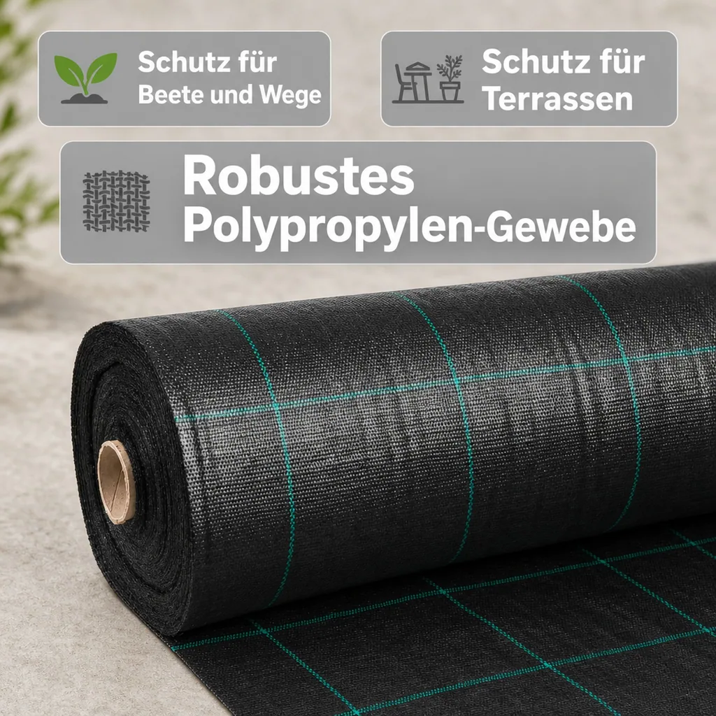 Unkrautvlies, Bodengewebe, Gartenvlies 2x30 Meter, Abdeckvlies, Mulchvlies