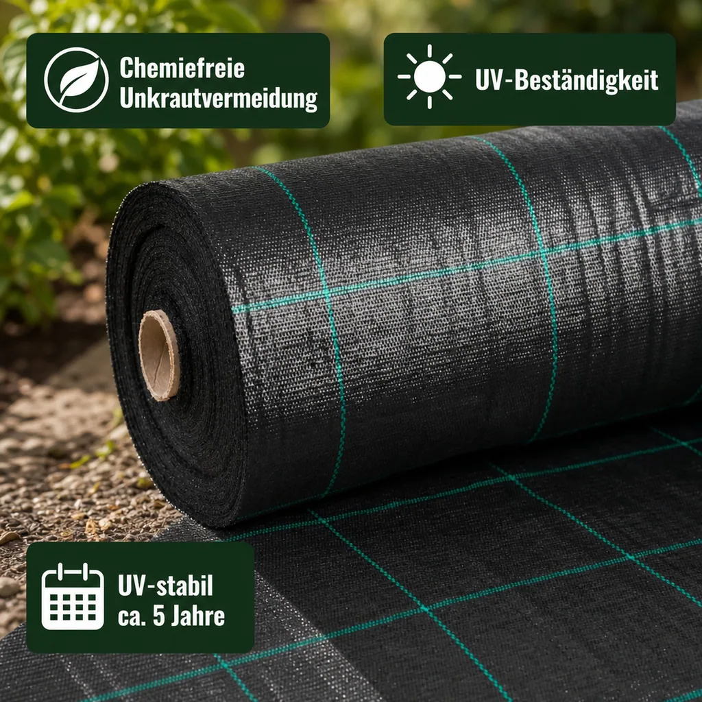 Unkrautvlies, Bodengewebe, Abdeckvlies 2x70m, Beetvlies, Mulchvlies