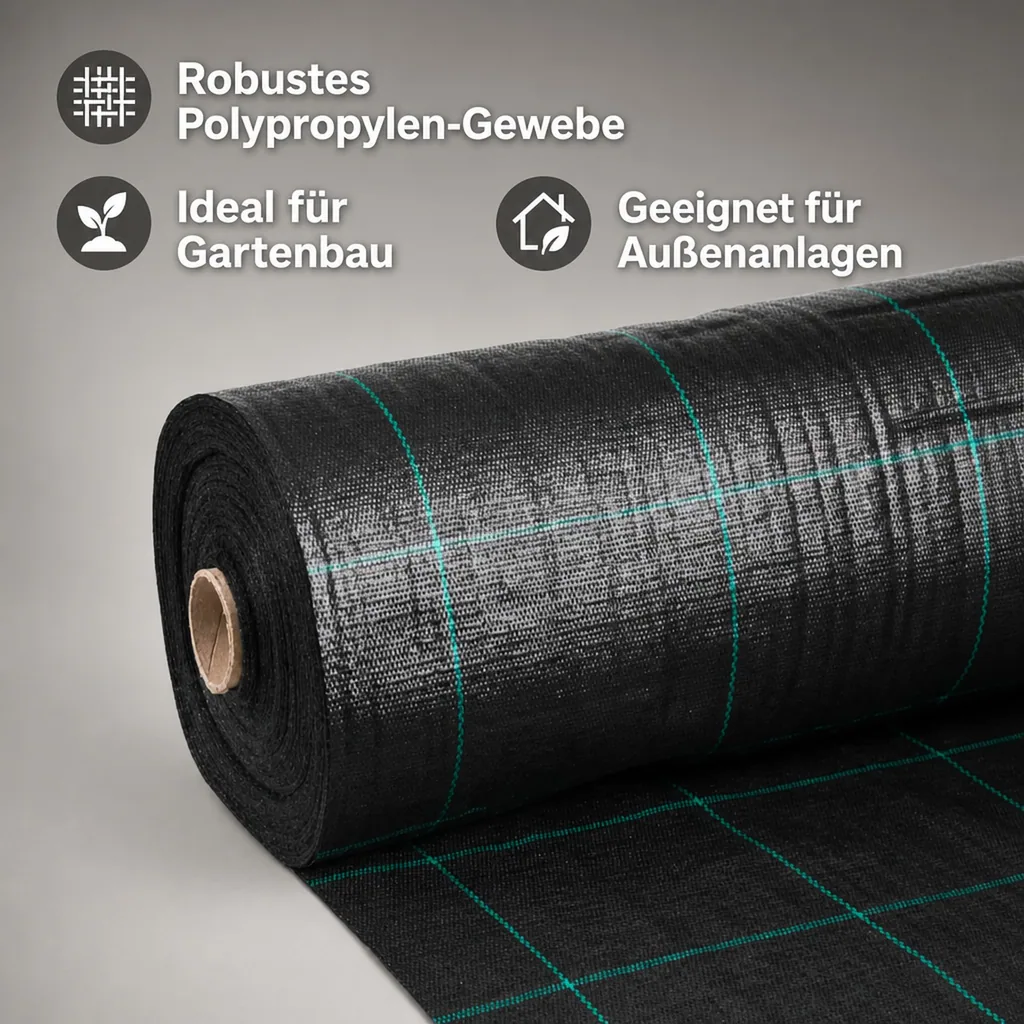 Unkrautvlies, Bodengewebe, Abdeckvlies 2x70m, Beetvlies, Mulchvlies