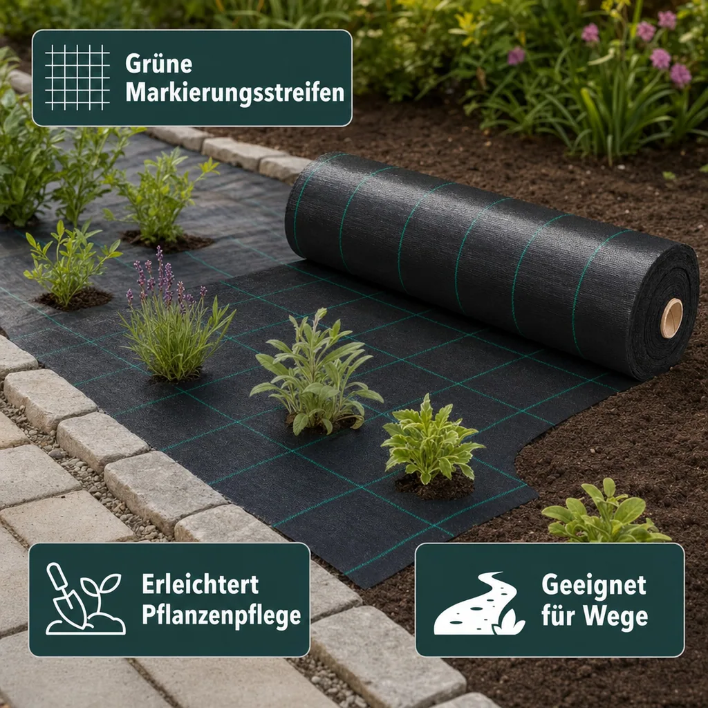 Bodengewebe 1,5m x 60m, 100g/m², Unkrautvlies, Gartenvlies