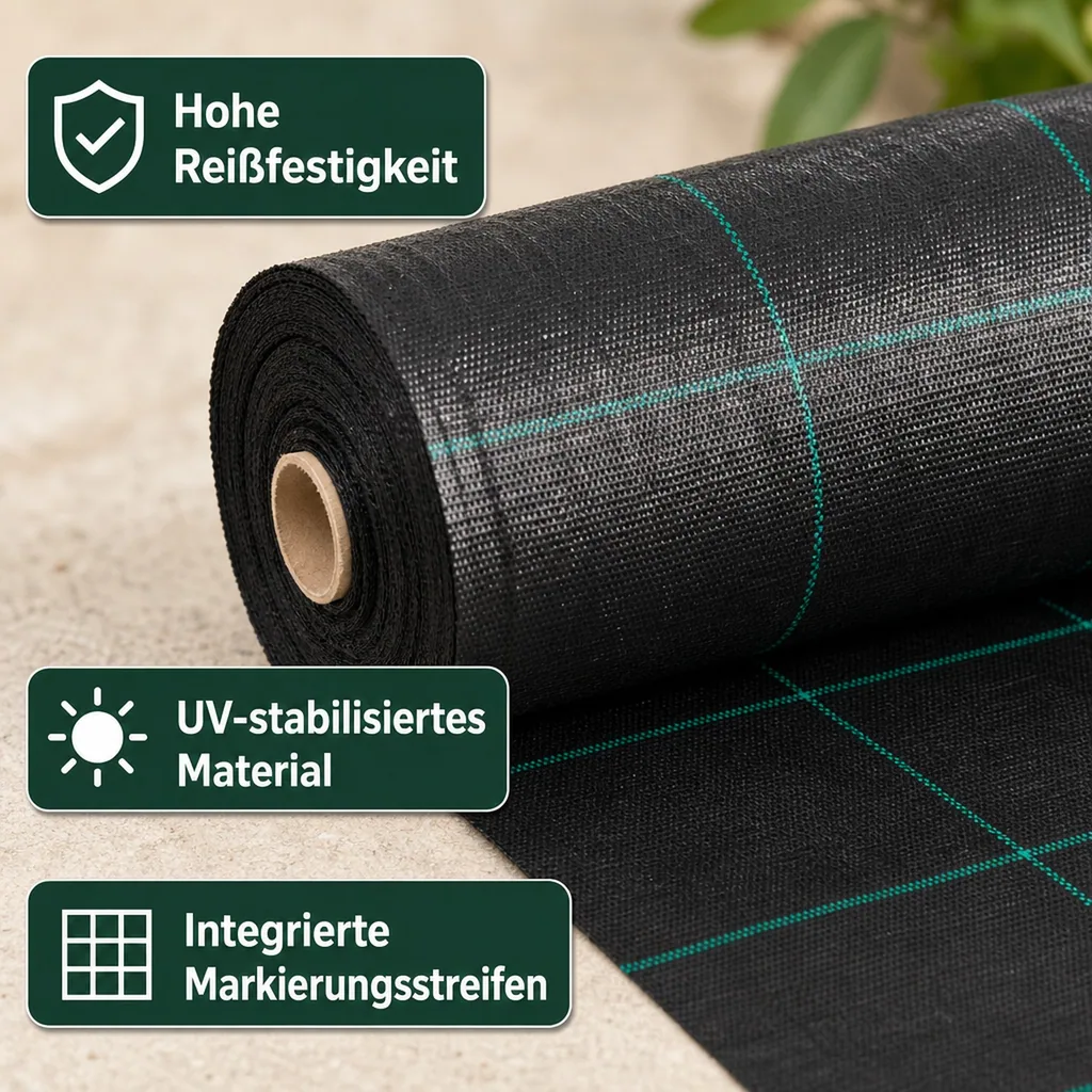 Bodengewebe, Unkrautvlies 1,5m x 10m, 100g/m²