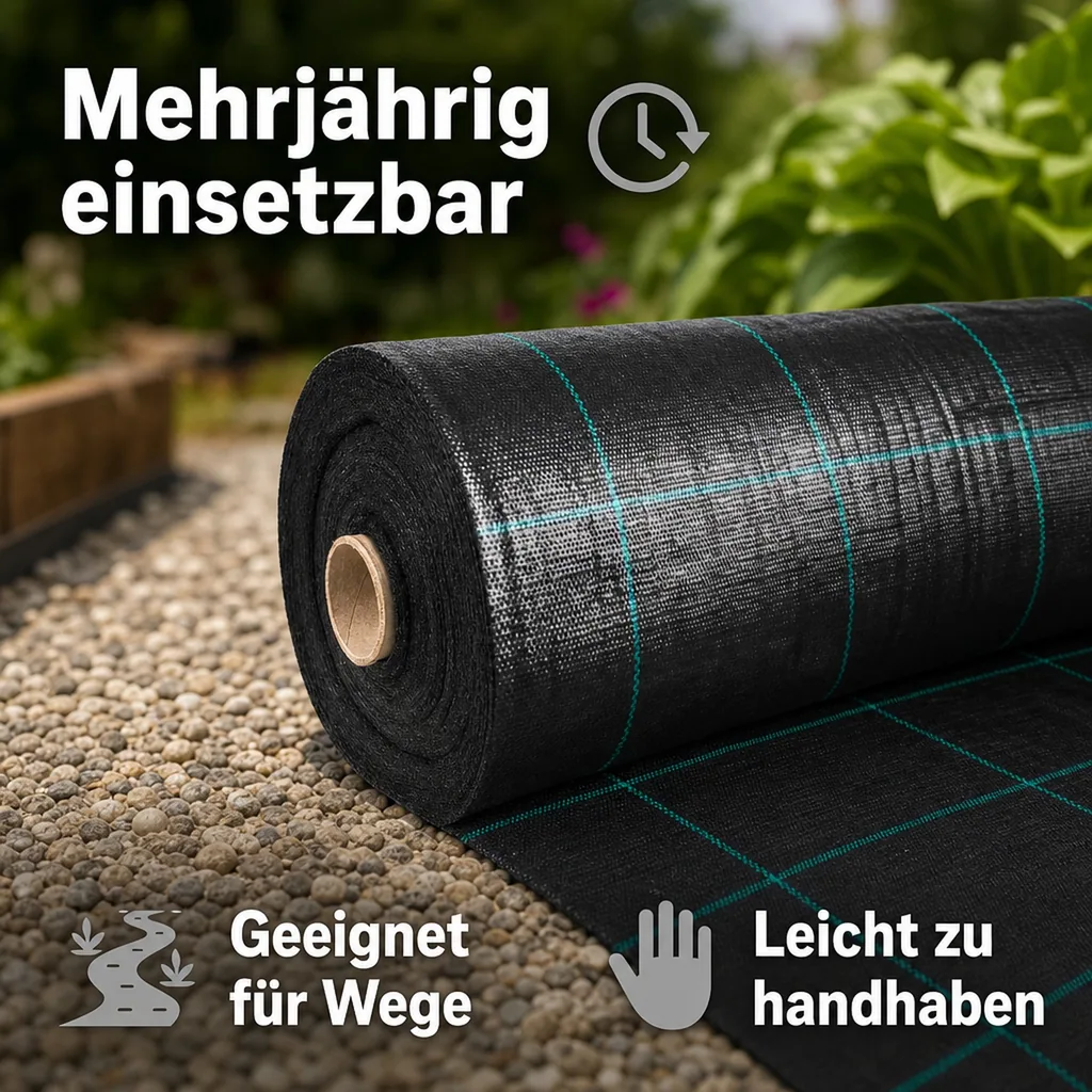 Bodengewebe, Unkrautvlies 1,5m x 10m, 100g/m²